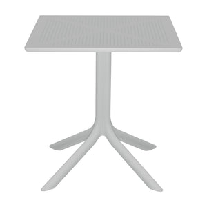 Τραπέζι Groovy pakoworld pp διατρητο λευκό 60x60x76εκ