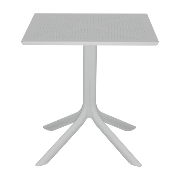 Τραπέζι Groovy pakoworld pp διατρητο λευκό 60x60x76εκ