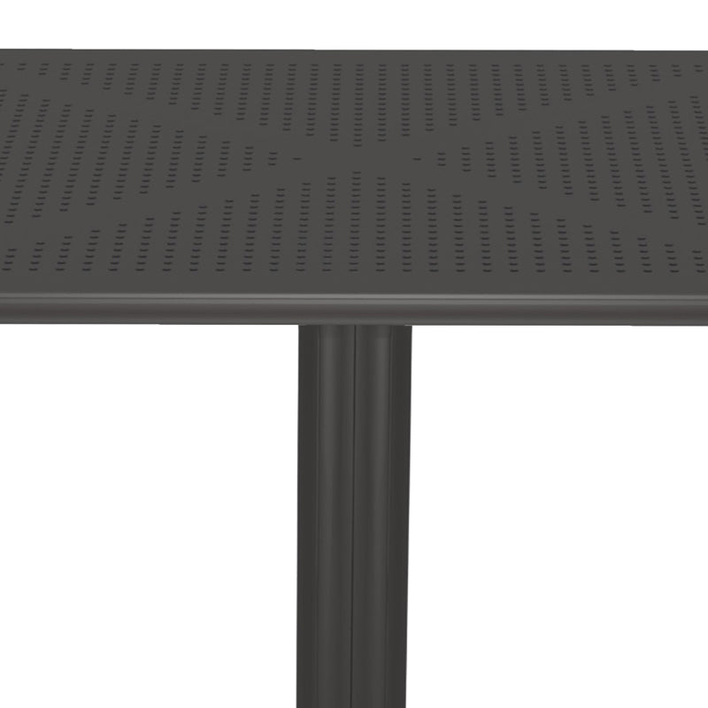 Τραπέζι Groovy pakoworld pp διατρητο ανθρακί 60x60x76εκ