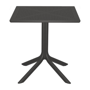 Τραπέζι Groovy pakoworld pp διατρητο ανθρακί 60x60x76εκ