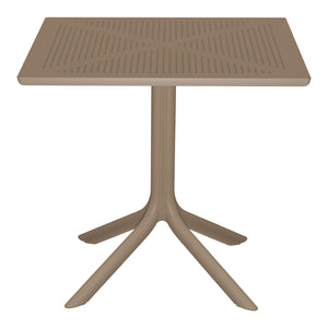 Τραπέζι Groovy pakoworld διατρητο pp cappuccino 80x80x74εκ