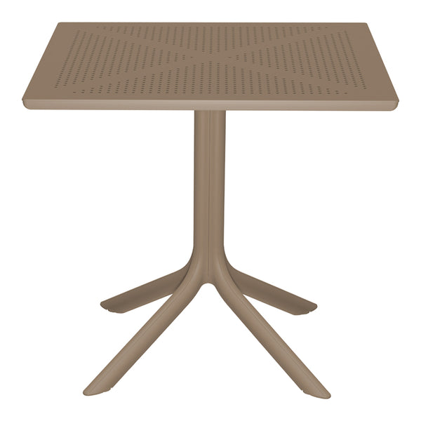 Τραπέζι Groovy pakoworld διατρητο pp cappuccino 80x80x74εκ