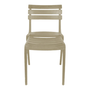 Καρέκλα Almea pakoworld στοιβαζόμενη pp cappuccino 42.5x55.5x82εκ