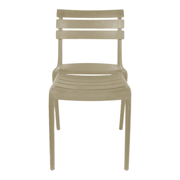 Καρέκλα Almea pakoworld στοιβαζόμενη pp cappuccino 42.5x55.5x82εκ