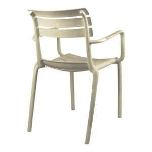 Πολυθρόνα Almea pakoworld στοιβαζόμενη pp cappuccino 58x56x82εκ