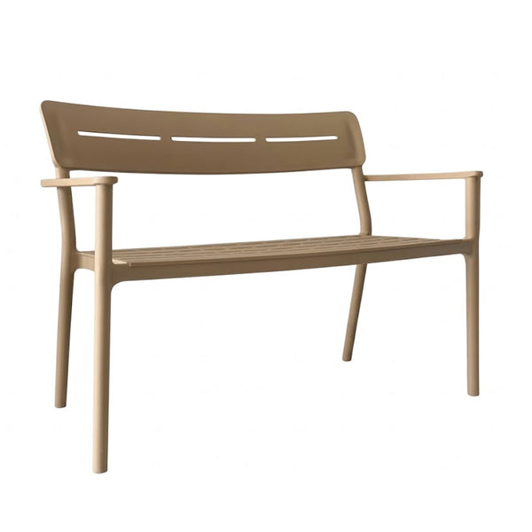 Παγκάκι διθέσιο Cadrin pakoworld cappuccino PP 117x60x83εκ