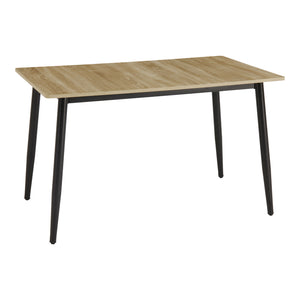 Τραπέζι Loza pakoworld sonoma MDF με μαύρο μεταλλικό πόδι 120x70x73εκ
