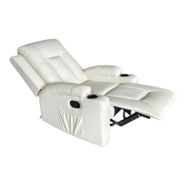 Πολυθρόνα relax Gessel pakoworld PU σε κρεμ απόχρωση 80x90x98εκ
