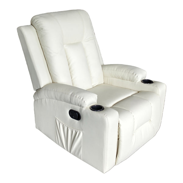 Πολυθρόνα relax Gessel pakoworld PU σε κρεμ απόχρωση 80x90x98εκ