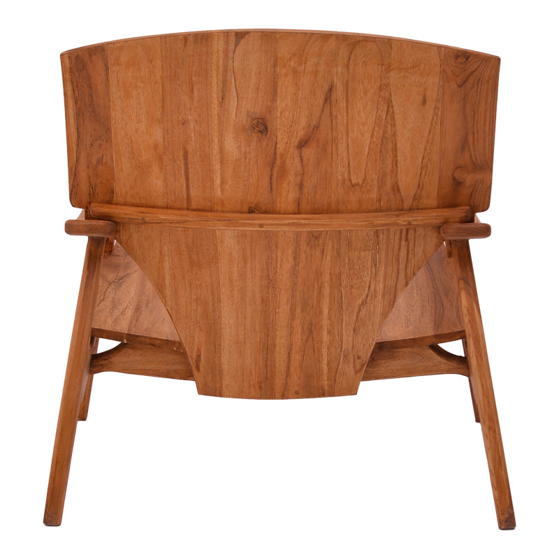 Πολυθρόνα Brazin pakoworld φυσικό teak ξύλο 67x76x78.5εκ