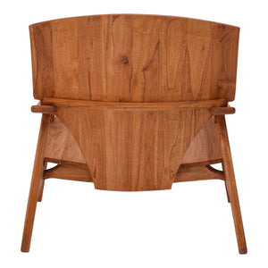 Πολυθρόνα Brazin pakoworld φυσικό teak ξύλο 67x76x78.5εκ