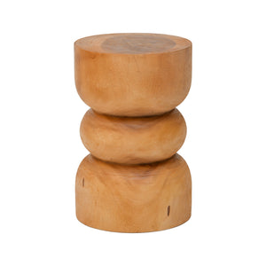 Σκαμπό Estelle pakoworld suar ξύλο σε φυσική απόχρωση Φ30x45εκ