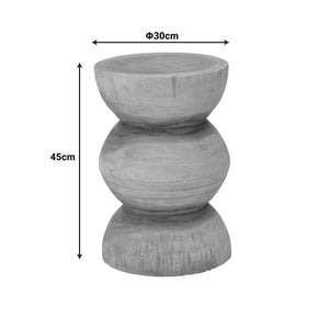 Σκαμπό Pilar pakoworld suar ξύλο σε φυσική απόχρωση Φ30x45εκ