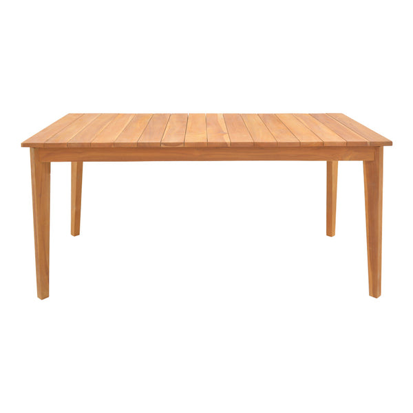 Τραπέζι Ory pakoworld teak ξύλο σε φυσική απόχρωση 160x80x75εκ