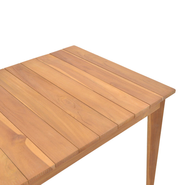 Τραπέζι Ory pakoworld teak ξύλο σε φυσική απόχρωση 160x80x75εκ