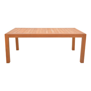 Τραπέζι Vocaly pakoworld teak ξύλο σε φυσική απόχρωση 200x100x75εκ