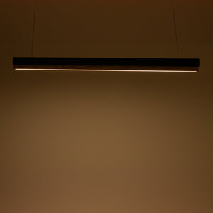 Φωτιστικό οροφής Rafmole pakoworld led μαύρο μέταλλο-ξύλο 120x7.5εκ