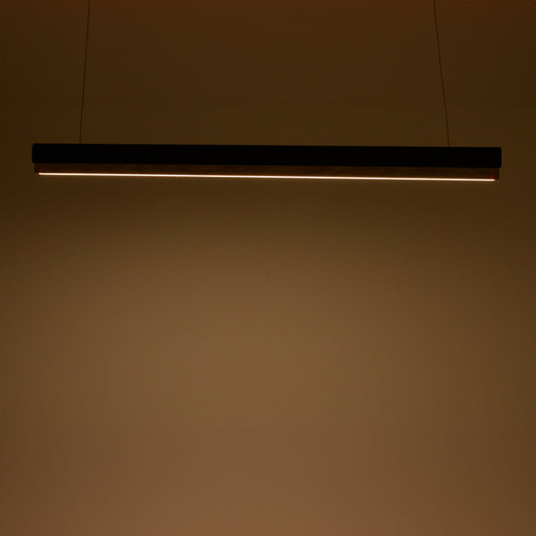 Φωτιστικό οροφής Rafmole pakoworld led μαύρο μέταλλο-ξύλο 120x7.5εκ