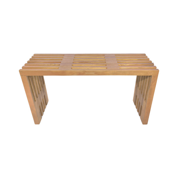 Παγκάκι Zen pakoworld teak ξύλο σε φυσική απόχρωση 90x30x48εκ