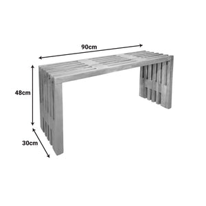 Παγκάκι Zen pakoworld teak ξύλο σε φυσική απόχρωση 90x30x48εκ