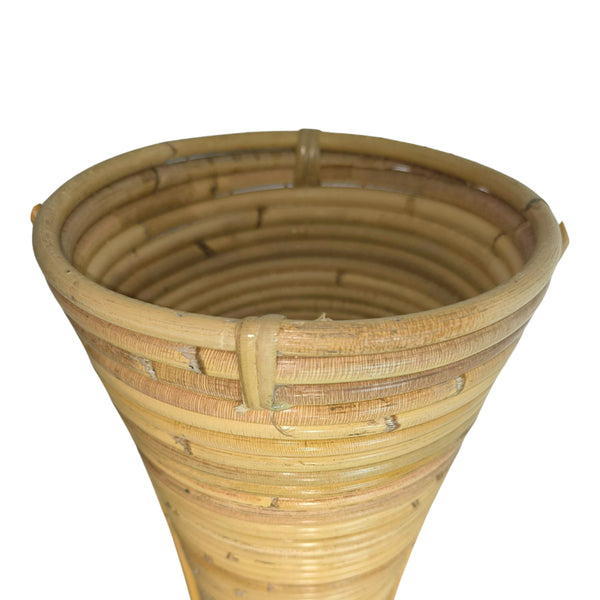 Βάζο Virnia Inart pe rattan σε φυσική απόχρωση Φ40x100εκ