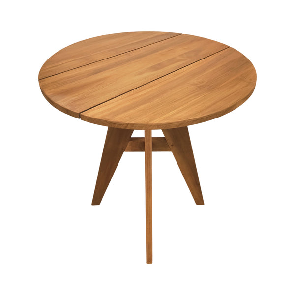 Τραπέζι Cadrada pakoworld teak ξύλο σε φυσική απόχρωση Φ70x76εκ