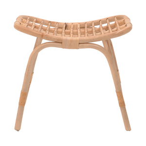 Σκαμπό Vrebor pakoworld rattan σε φυσική απόχρωση 53x41x46εκ