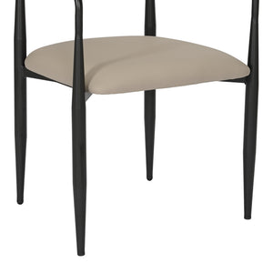 Πολυθρόνα Kalone pakoworld pu σε γκρι-μπεζ απόχρωση 56x55x78εκ