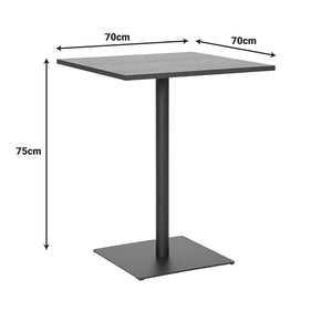 Τραπέζι Nerobian pakoworld mdf σε sonoma απόχρωση 70x70x75εκ