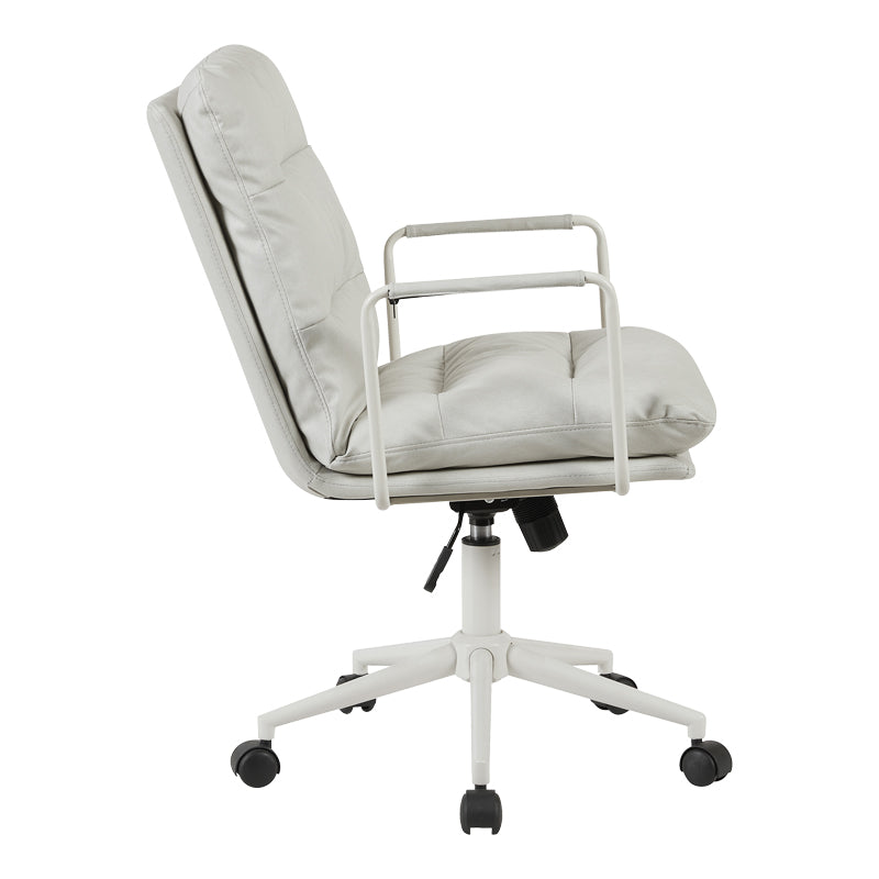 Καρέκλα γραφείου διευθυντη Kreno pakoworld PES γκρι 56x67x89-97εκ