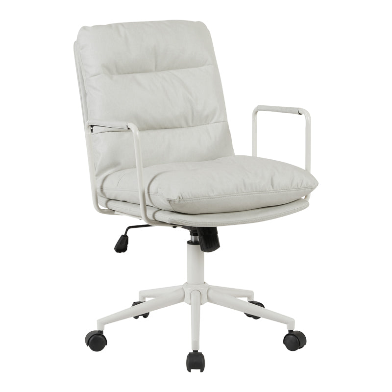 Καρέκλα γραφείου διευθυντη Kreno pakoworld PES γκρι 56x67x89-97εκ