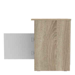 Κομοδίνο Galdi pakoworld σε sonoma-λευκή απόχρωση 40x45x60εκ
