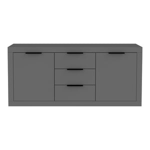 Μπουφές Doha pakoworld σε ανθρακί απόχρωση 180x45x80.5εκ