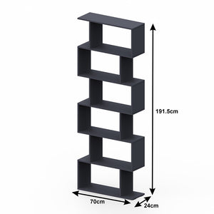 Βιβλιοθήκη Sezen pakoworld σε λευκή απόχρωση 70x24x191.5εκ