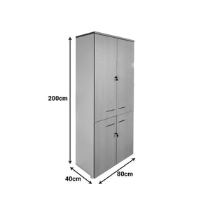 Ντουλάπα γραφείου Armadi pakoworld sonoma-λευκό 80x40x200εκ