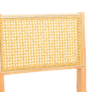 Καρέκλα Winslow pakoworld rubberwood-rattan σε φυσική απόχρωση 46x58x80εκ