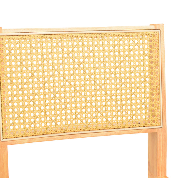 Καρέκλα Winslow pakoworld rubberwood-rattan σε φυσική απόχρωση 46x58x80εκ