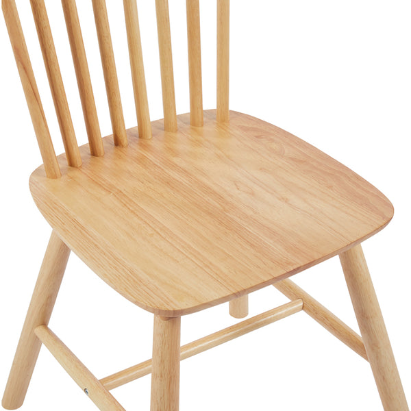 Καρέκλα Bristol pakoworld rubberwood σε φυσική απόχρωση 45x51x86εκ