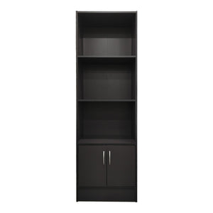 Βιβλιοθήκη Tekaro I pakoworld σε ανθρακί απόχρωση 57x33x180εκ