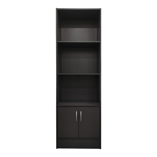 Βιβλιοθήκη Tekaro I pakoworld σε ανθρακί απόχρωση 57x33x180εκ