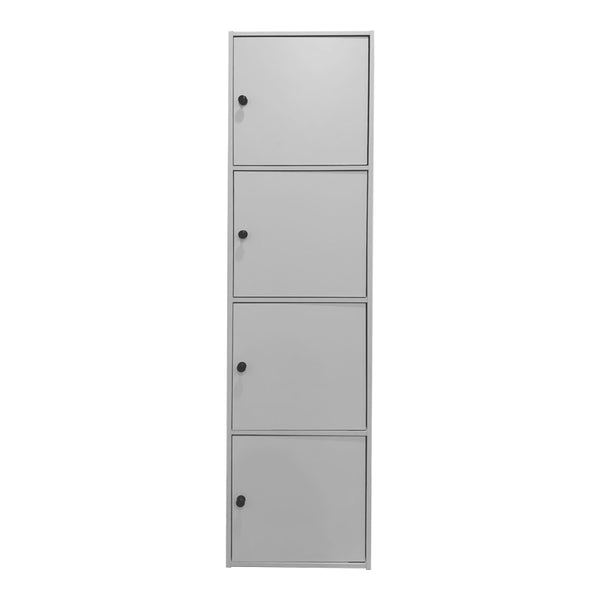 Ντουλάπι-στήλη Gabino pakoworld σε λευκή απόχρωση 40x39x158εκ