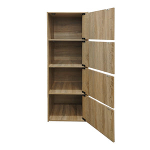 Ντουλάπι-στήλη Soline pakoworld σε sonoma απόχρωση 40x34.5x120εκ