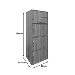 Ντουλάπι-στήλη Soline I pakoworld σε λευκή απόχρωση 40x34.5x120εκ
