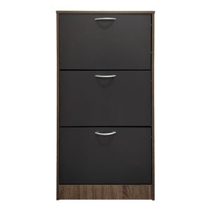 Παπουτσοθήκη Savaz pakoworld σε oak-ανθρακί απόχρωση 60x24x114εκ