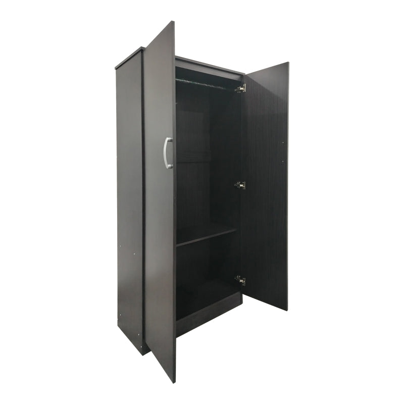 Ντουλάπα δίφυλλη Athos pakoworld σε wenge απόχρωση 80x42x180εκ
