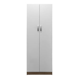 Ντουλάπα δίφυλλη Athos pakoworld σε sonoma-λευκή απόχρωση 60x42x180εκ