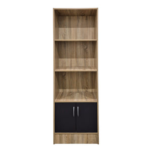 Βιβλιοθήκη Tekaro pakoworld sonoma-ανθρακί 57x33x180εκ