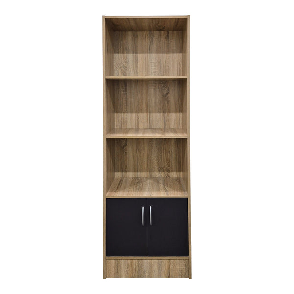Βιβλιοθήκη Tekaro pakoworld sonoma-ανθρακί 57x33x180εκ