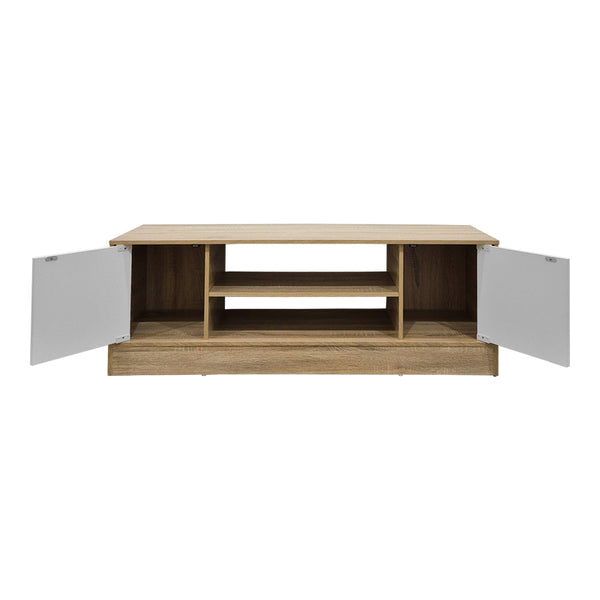 Έπιπλο τηλεόρασης Sasa pakoworld sonoma-λευκό 120x35x41.5εκ