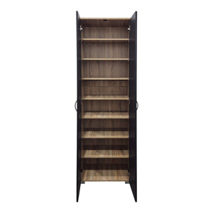 Παπουτσοθήκη-Ντουλάπα Racka pakoworld sonoma-ανθρακί 58x34x186εκ